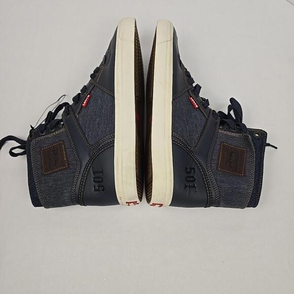 Levis Mason 501 Hi Athletic Sports Sneakers Mens 10 Shoes Navy Jeans main image 8